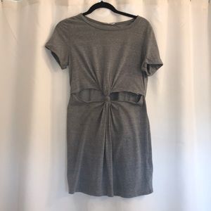 Grey cut out dress